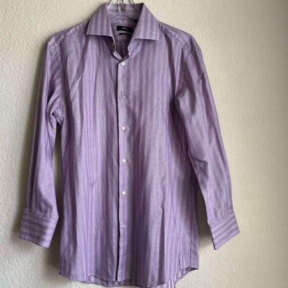 Hugo Boss Other - Hugo Boss Men's Regular Fit Pastel Purple Cotton Dress Shirt 41 16